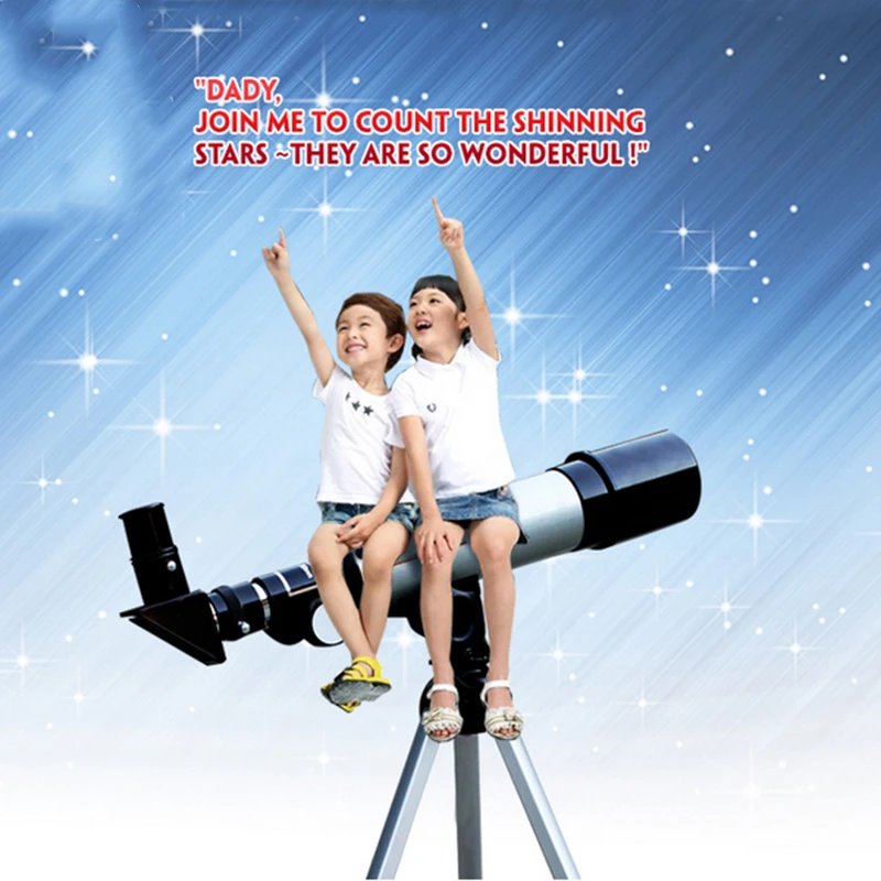 Высокое качество 360/50 мм монокулярный астрономический телескоп открытый Зрительная телескопа со штативом лучший рождественский подарок для детей