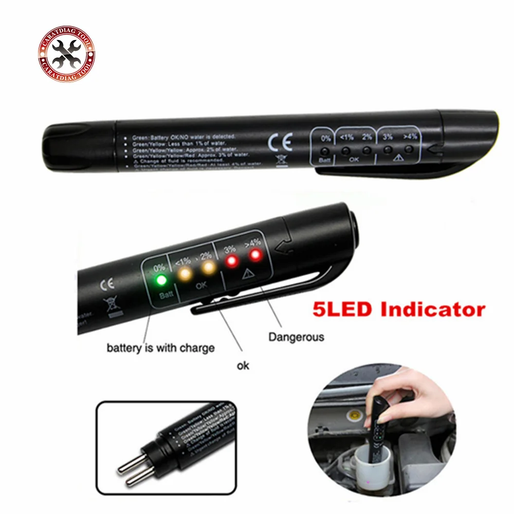 

For ALL the CARS Newest Car Brake Fluid Tester Car Diagnostic Tools 5 Leds Universal Brake Fluid Testing Tools Free Shipping