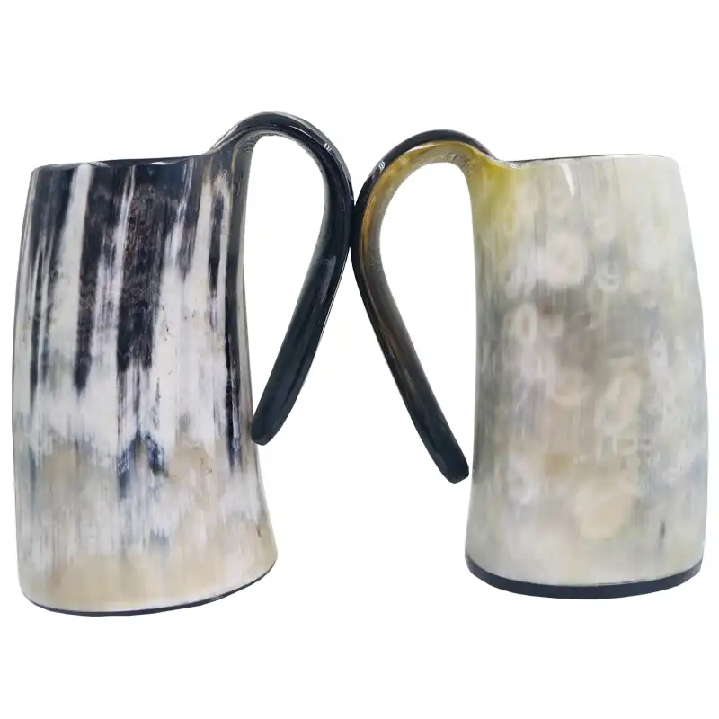 kdjsic Taza de Cuerno de b/úfalo de Buey 100/% Natural Hecha a Mano Tazas vikingas para Beber Cerveza Taza de Cuerno para Beber aut/éntica inspiraci/ón Medieval