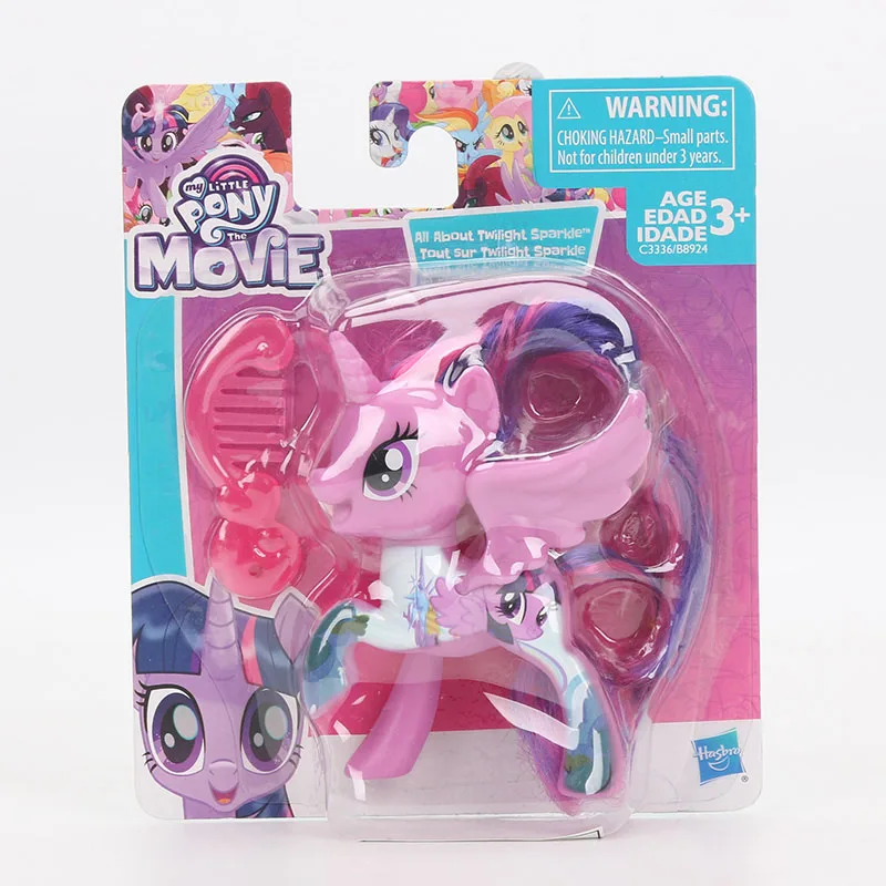 8 см игрушки My Little Pony Friendship is Magic Пинки Пай Радуга Дэш Флаттершай Songbird Serenade ПВХ фигурка модель - Цвет: purple pink comb
