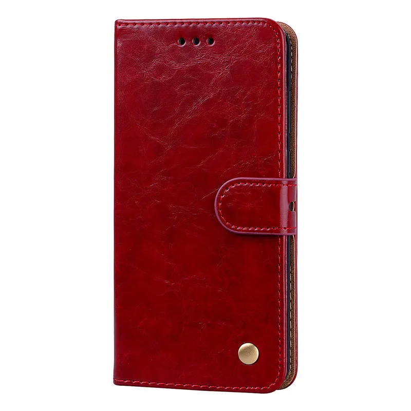 Huawei Y5 Lite чехол Роскошный кожаный чехол для задней панели чехол для huawei Y5 Lite DRA-LX5-ра LX5 чехол Защитный флип-чехол для телефона - Цвет: Red