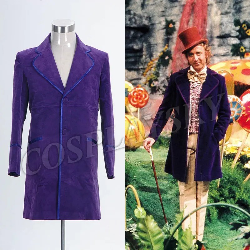 Buy Willy Wonka and the Chocolate Factory 1971 Jacket Cosplay Costume Purple
