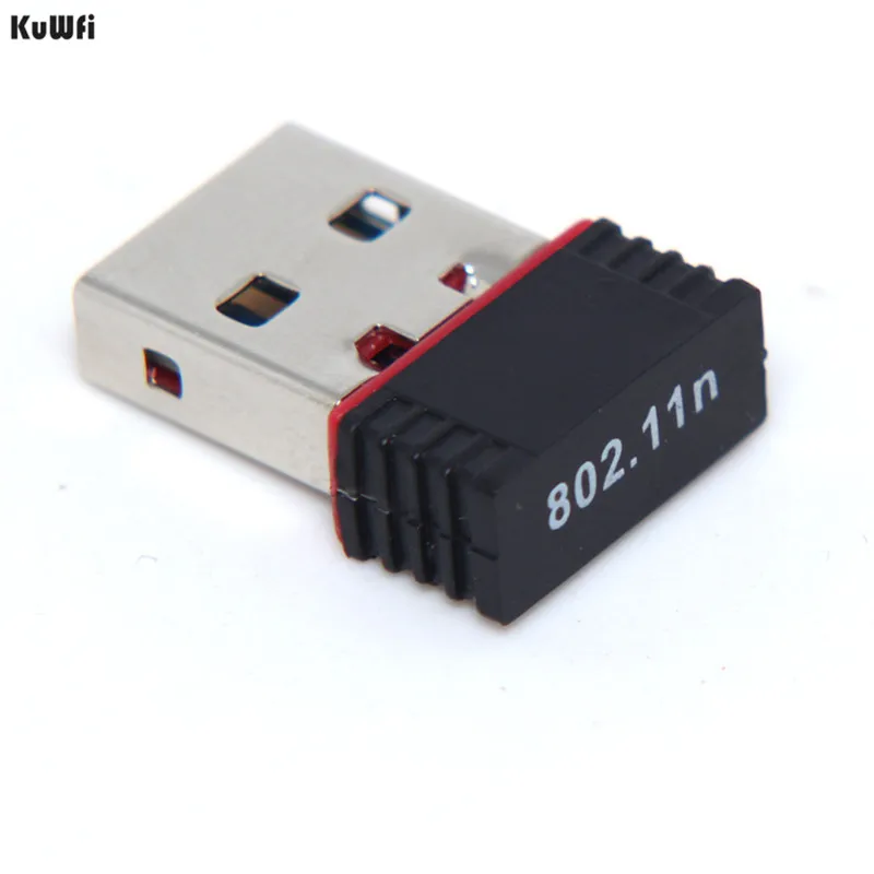 KuWFi беспроводной мини адаптер USB Wi Fi антенна MT7601 чип 150 Мбит/с 2 4 г настольных ПК