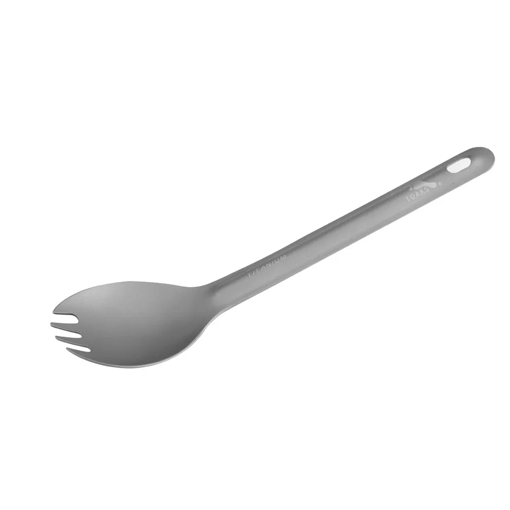 TOAKS titanium Spork Ультралегкая походная посуда двойного назначения для пикника 162 мм 12,5 г 0,4 унций SLV-04