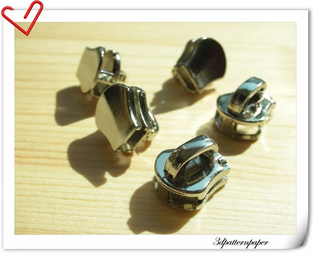 25pcs 5 Nickel zipper slider Zipper hardware accessory Zipper repair