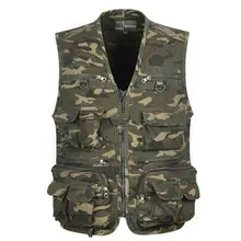Zozowang Multi Pocket Camouflage Vest Men Casual Travel Waistcoat Cotton Fish Sleeveless Jacket Camo Caza Vest Straight Clothes Zozowang Multi Pocket Camouflage Vest Men Casual Travel Waistcoat Cotton Fish Sleeveless Jacket Camo Caza Vest Straight Clothes
