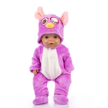 Born New Baby Fit 18inch 43cm Boy Girl Mouse cow powder pig blue pig fox animal doll clothes accessories For Baby Birthday Gift baby pig pig walks