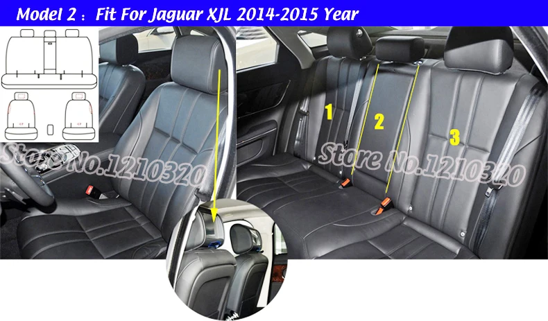 AUSFTORER коровьей Крышка места для Jaguar XJL автомобильных чехлов автомобильная кожа подушки сиденья защитные аксессуары 15 шт./компл