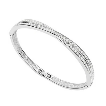 

Factory Price Fashion Full Crystal Bracelets Bangles For women costume jewelry