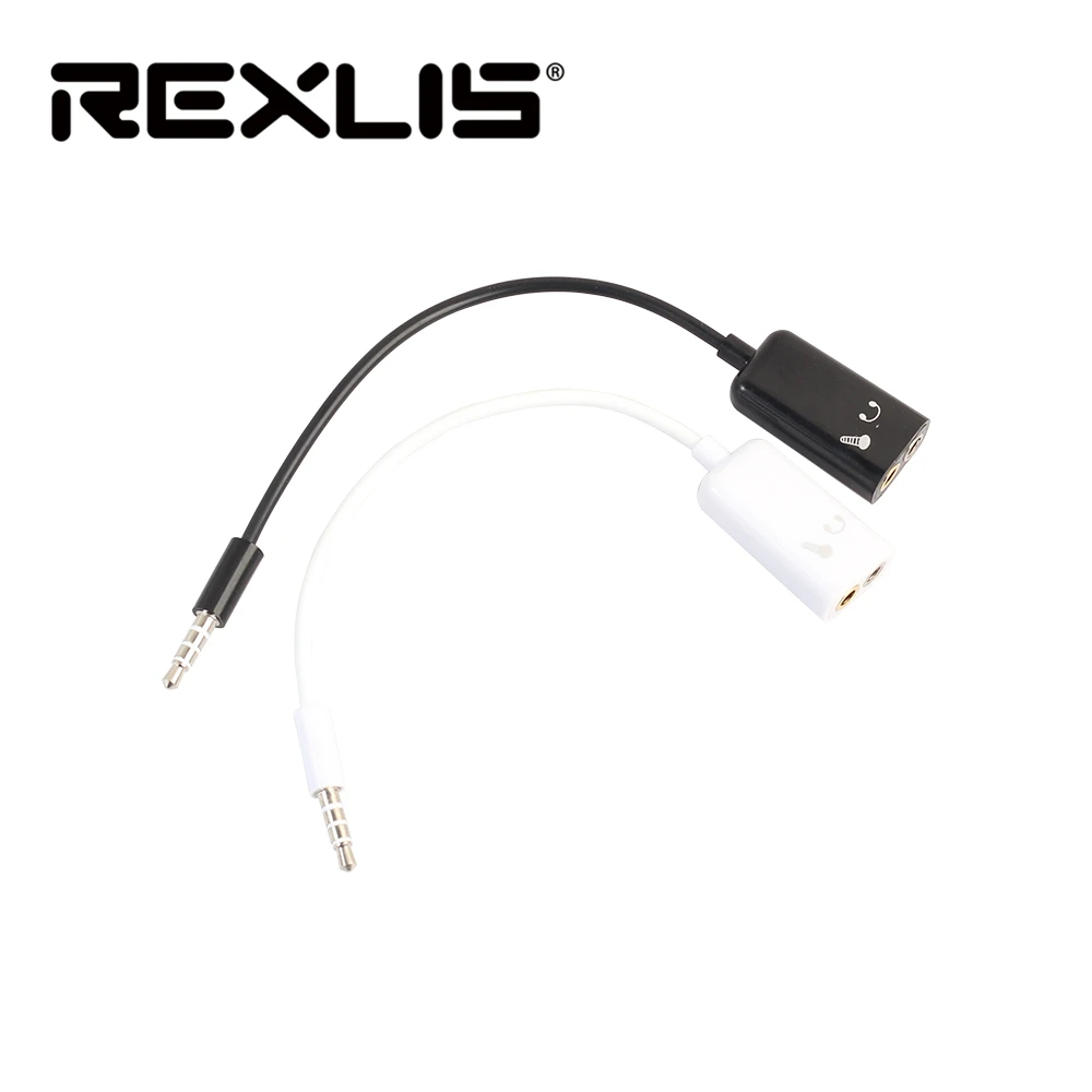 REXLIS Новый 3 5 мм стерео сплиттер аудио папа к наушнику гарнитура + микрофон адаптер
