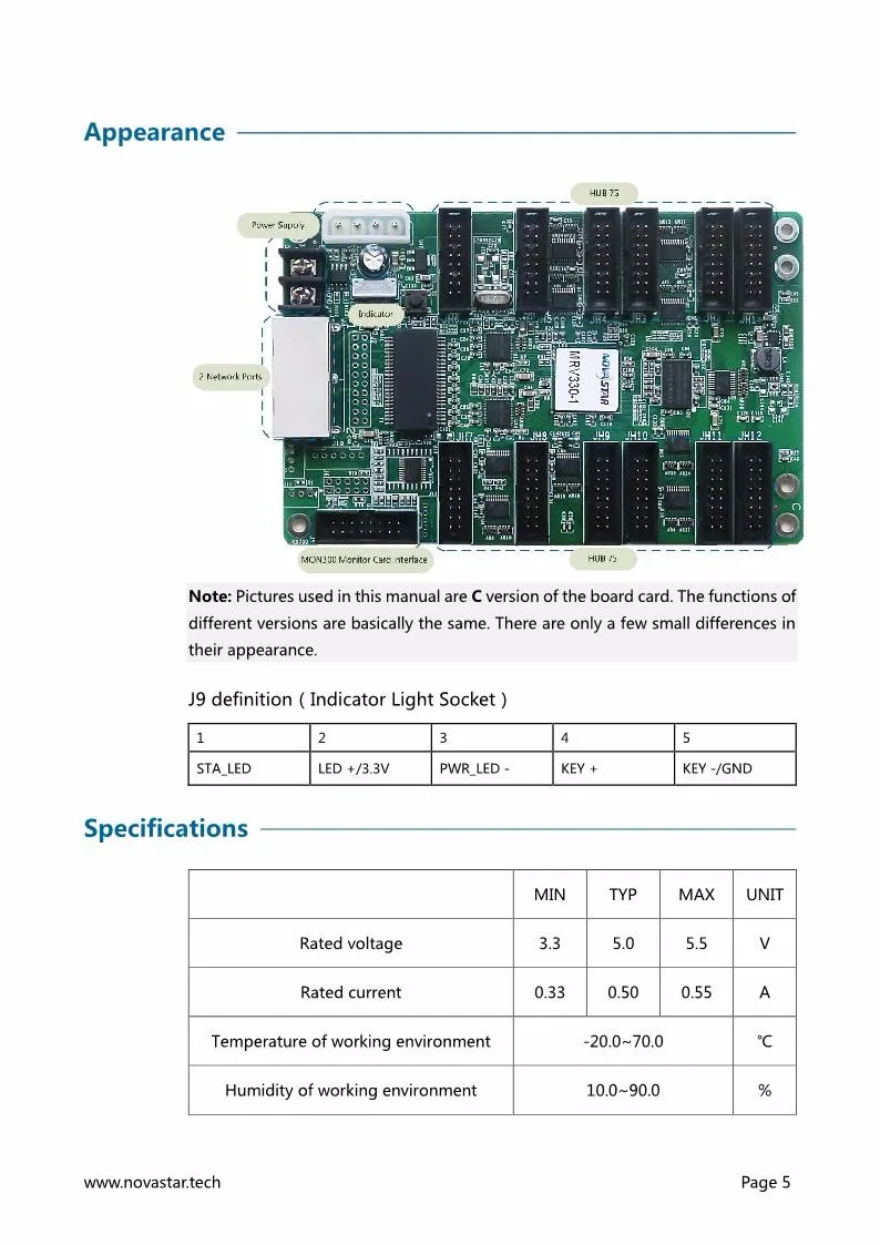 Novastar MRV330-1 светодиодный карты получения MRV330 Разрешение: 256*256 соответствуют CE-EMC ЕС и RoHS