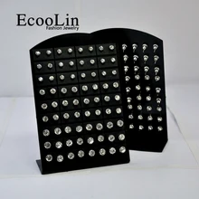 72Pcs/Set Women Rhinestone Zircon Stud Earrings 316L Stainless Steel For Woman Fashion Jewelry Wholesale Bulk Lots HotSale LB285