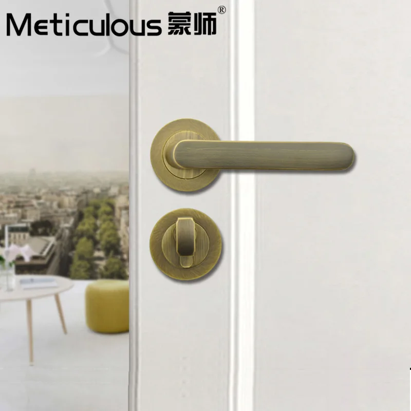 Meticulous Copper Interior Door Lock With Keys Double Bolt Silent