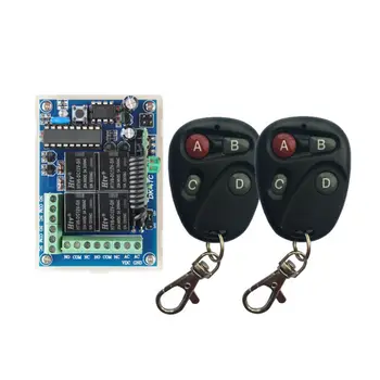 

12V 24V DC 10A Relay Wireless Remote Control Switch Receiver Transmitter Learning 433Mhz Normally Open/Closed Door Access LED