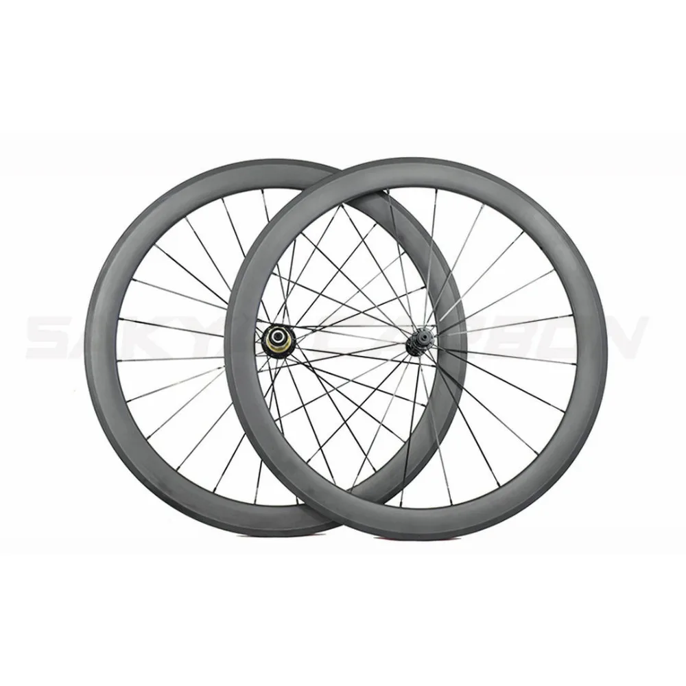 Discount 700C road carbon wheels 1 pair 38mm 50mm 60mm 88mm clincher tubular carbon wheels with Bitex R13 or Powerway R13,all same price 1