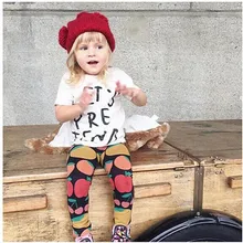 1-6Y Cute Letra Manga Free Shipping Cotton Letter Print White Tee T Shirt Ropa