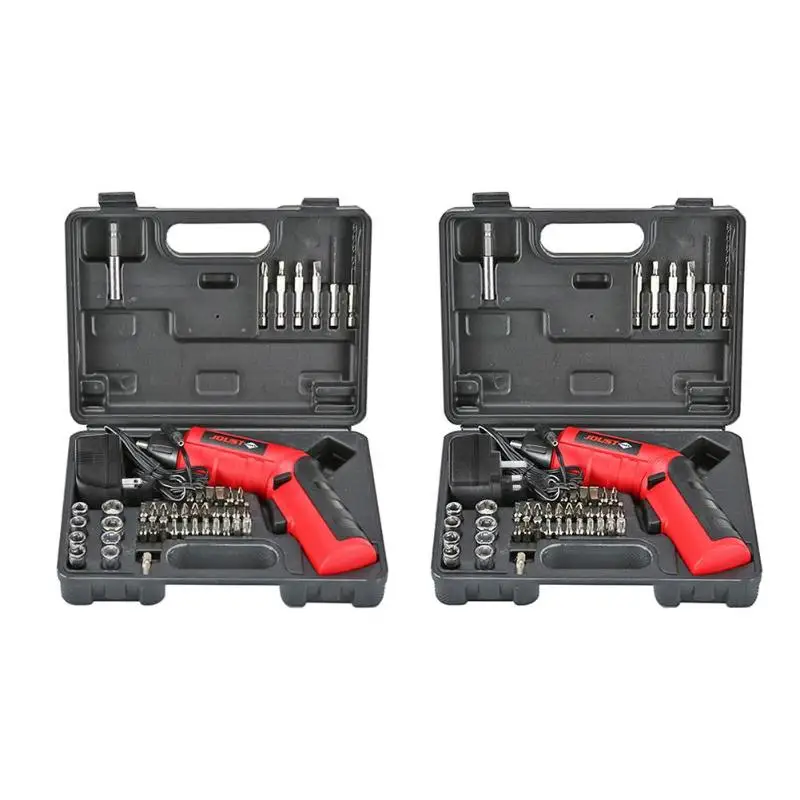 

4.8V Home Multi-functional Cordless Rechargeable Electric Screwdriver Set with LED Light Household Electric Drill Tools