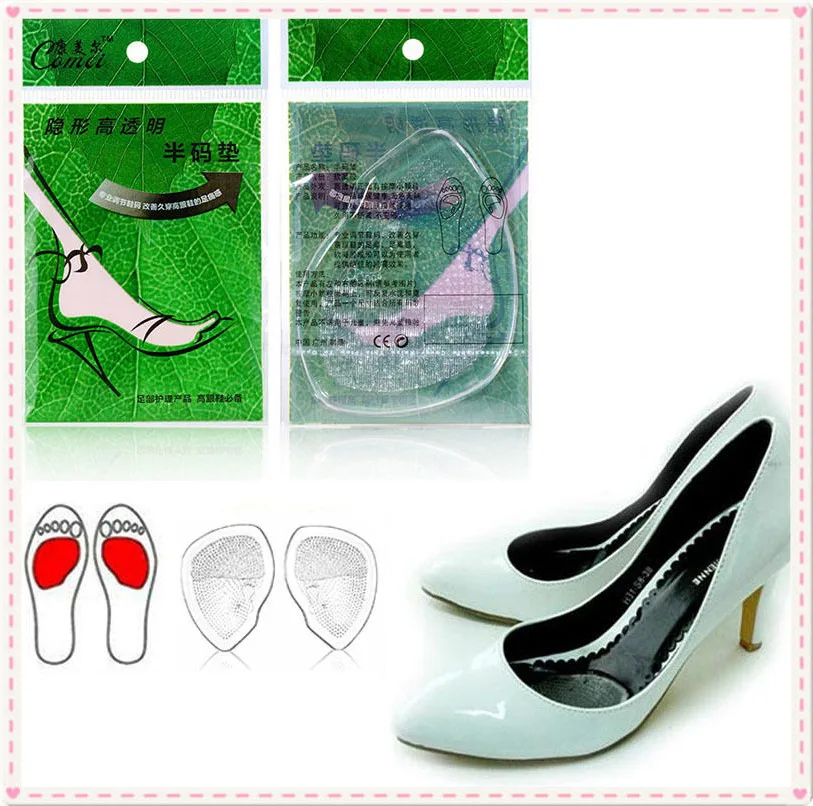 Silicone Gel Forefoot Shoe Pad Insoles High Heel Elastic Cushion Comfy Foot Care Silicone Gel Forefoot Shoe Pad Insoles High Heel Elastic Cushion Comfy Foot Care