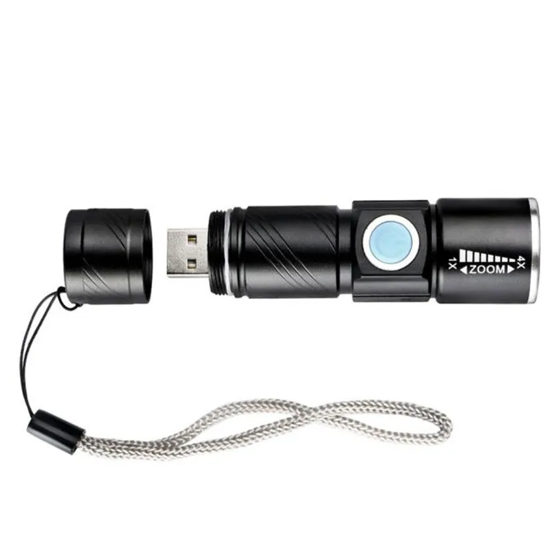 Cycling Bicycle Front Head Torch Adjustable LED Zoom 1800LM MINI flashlight USB Rechargeable cycling light Torch #3d06 (8)