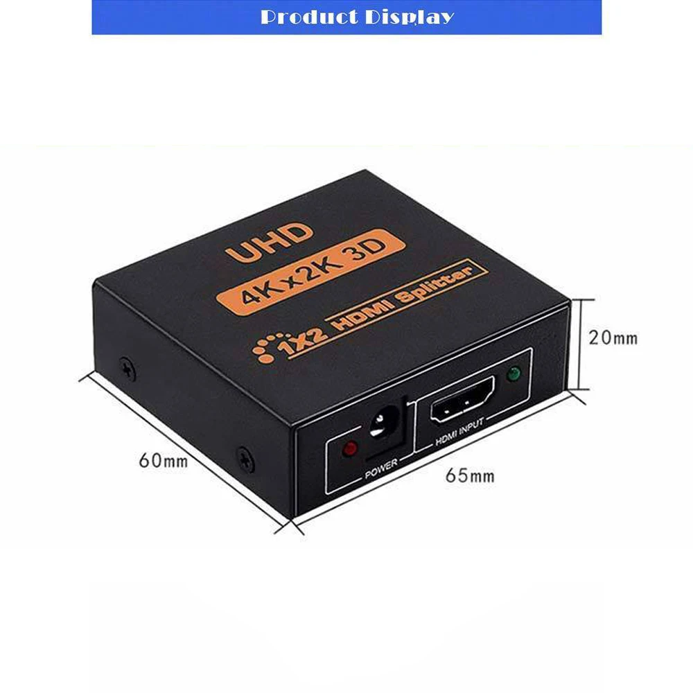 HDCP HDMI split ter Full HD 1080p видео HDMI коммутатор 1X2 1X4 split 1 in 2 Out усилитель дисплей для HDTV DVD PS3