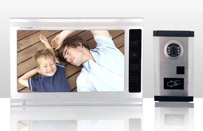 

New Arrival Luxury intercom system Unlocked by ID card 9 inch high definition screen TFT- LCD Door bell video door phone camera