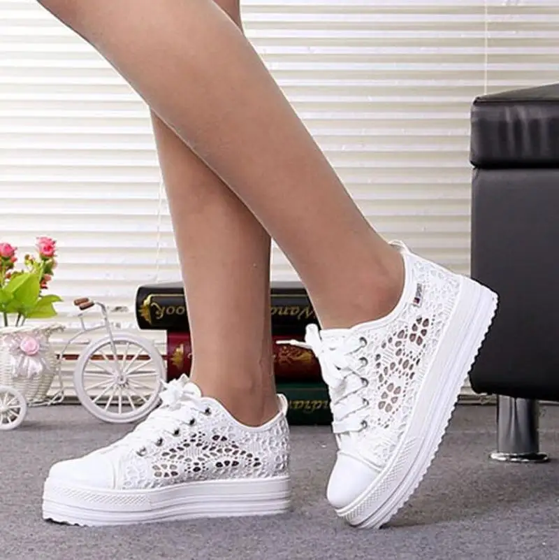 

Women Sneakers Ladies Casual Fashion Brand Platform Shoes for Woman Luxury Girl Female White Flat Med Wedges Women Shoes A02