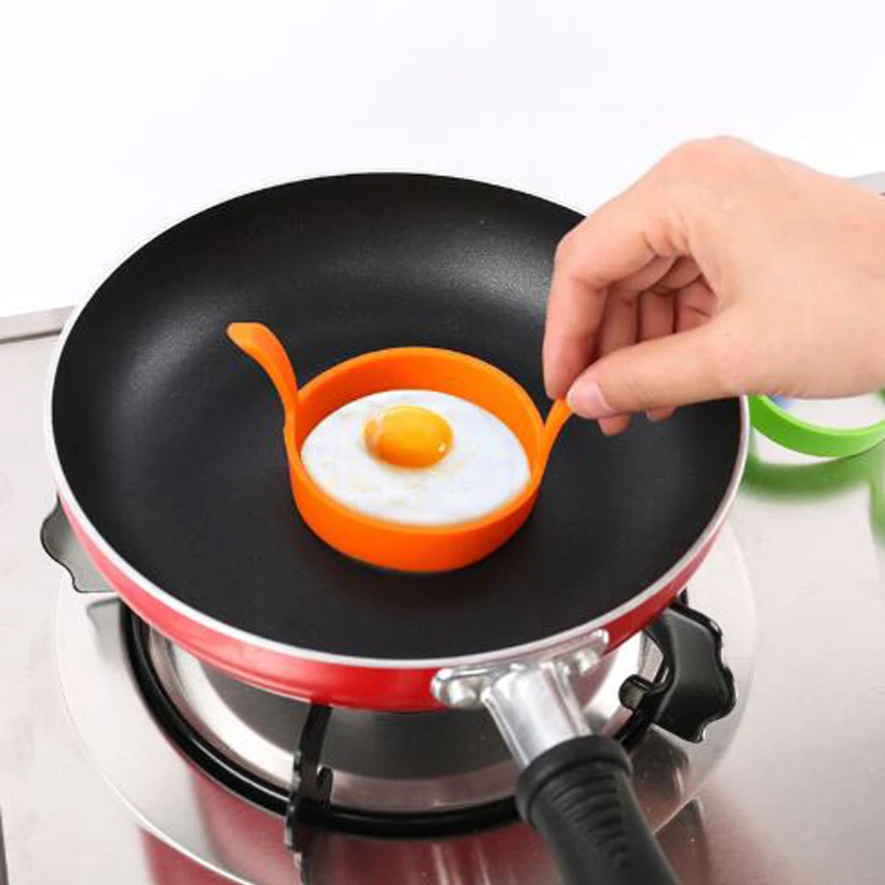 1pcs Creative Egg Molds Device Eggs Ring Silicone Fried Egg Device Round Ring Egg Cooking Mould