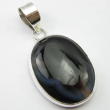 

SOLID BOTSWANA Agates Pendant 1.7" ! Jewelry Store