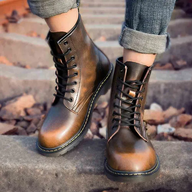 England Vintage Men Shoes Autumn 2018 Winter New Listing Motorcycle