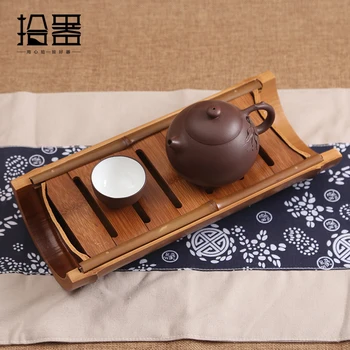 

Chinese Handmade Bamboo Tea Tray Tea Table Wooden Puer Kung Fu Tea Set Storage box Plate Tea Tool Board Kitchen Accessories Gift