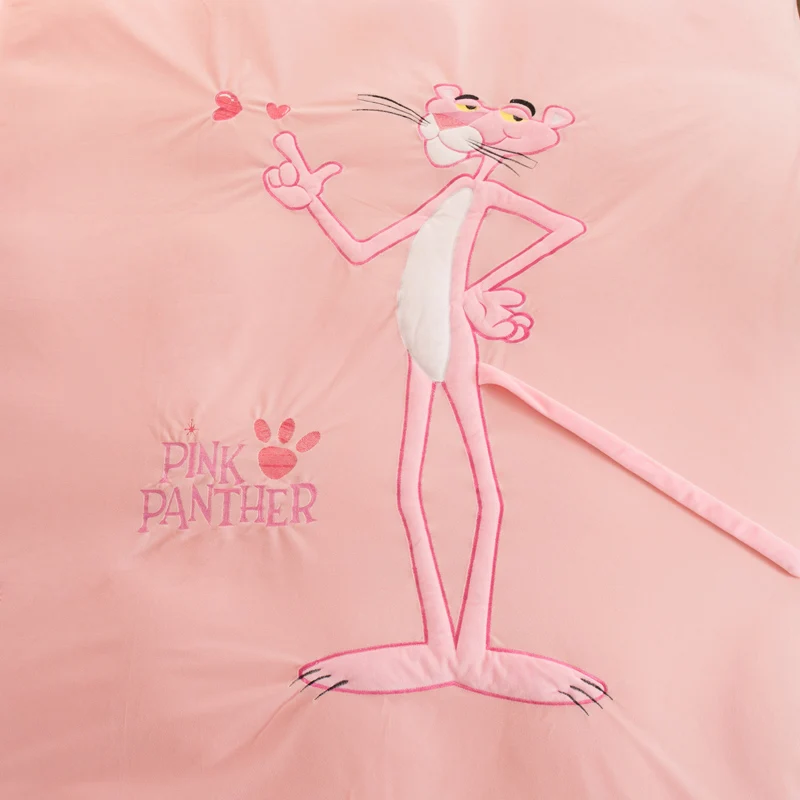 Домашний текстиль розовый кролик комплекты постельного белья розовый серый девочка принцесса стиль Флисовая Ткань постельное белье Наволочка Твин Королева Король Размер