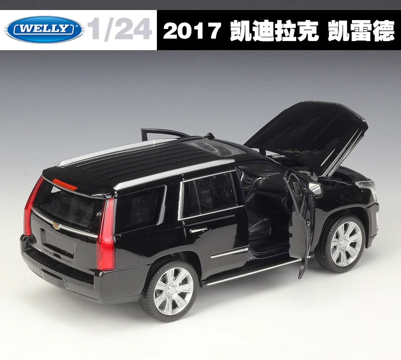 1:24 WELLY симулятор из сплава 2017 Cadillac Escalade литая модель автомобиля внедорожник