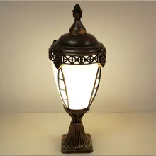 Европейская Водонепроницаемая наружная лампа-столбик, забор, Светильники для внутреннего двора, Е27, колонна, светильники, ландшафтное освещение, чапитер, вилла, бюстгальтер
