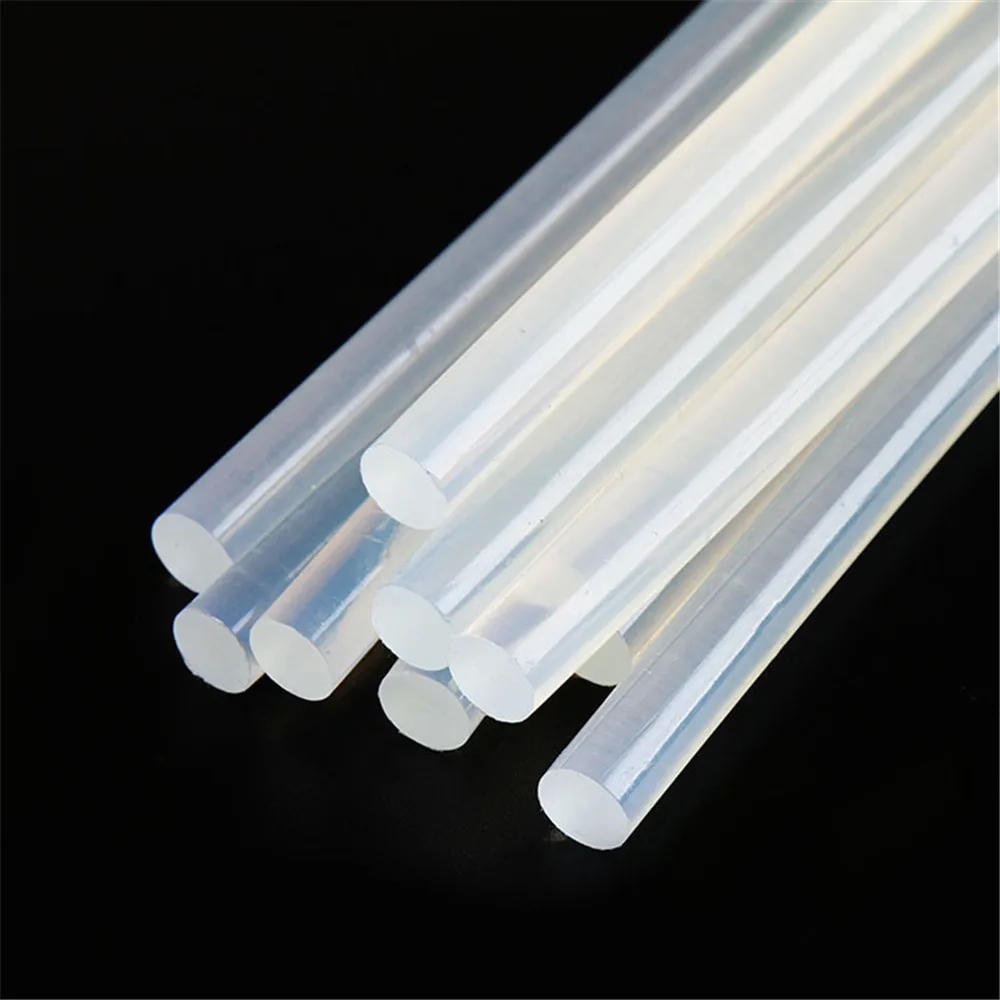 10pcs lot 7mm100mm Hot Melt Gun Glue Sticks Plastic Sticks Translucent with adhesive Hot melt glue