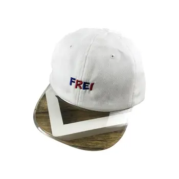 

Unisex Couples Summer Transparent Wide Plastic Brim Patchwork Baseball Hat Hip Hop Letters Embroidered Snapback Peaked Cap
