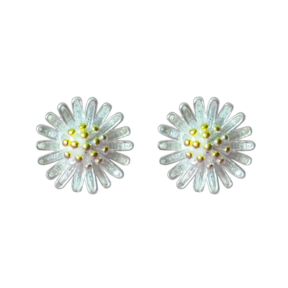 QIAMNI-925-Sterling-Silver-Beautiful-Accessories-Sweet-Yellow-Daisy-Flowers-Stud-Earrings-for-Women-Girls-Vintage