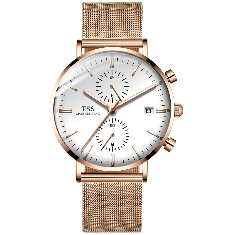 

TSS T6021 German Bauhaus japan MIYOTA Quartz movement male Korean version waterproof male watch men simple 2019 fashion trend