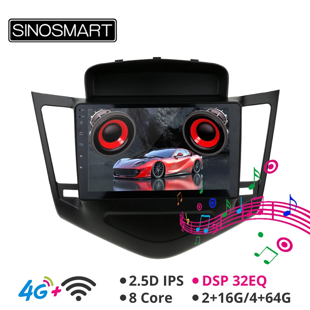 Sinosmart Android 8 1 автомобильный радиоприемник с навигацией gps для Chevrolet Cruze/Daewoo Lacetti 2009