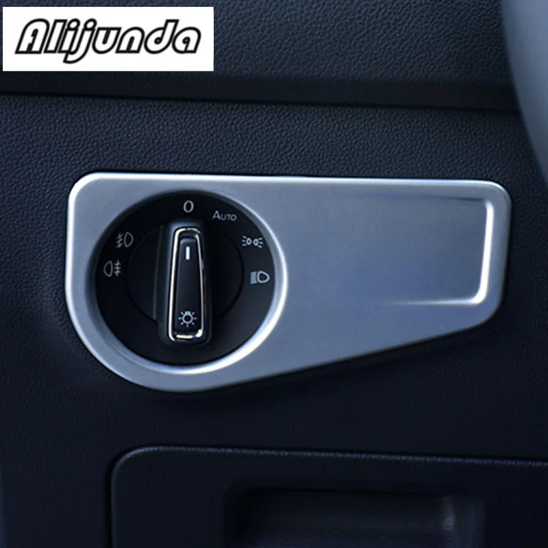 

for Volkswagen VW Tiguan 2017 2018 GE headlight switch control decorative coating stainless steel frame protection device