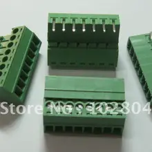 60 шт. винтовой клеммный блок разъем шаг 3,5 мм угол 8 pin/способ зеленый цвет подключаемый Тип