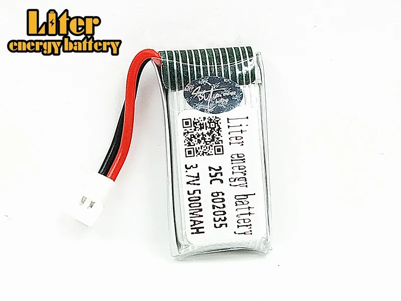 3 7 в 500 мАч Липо Аккумулятор для Hubson X4 H106 MJXRC F47 DiFeida DFD F180 F48 602035 25C XH