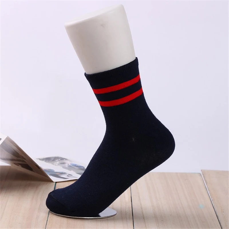 Белые носки, однотонные мужские летние дышащие тонкие мужские повседневные носки, бизнес носки, спортивные тонкие полосатые хлопковые носки - Цвет: C