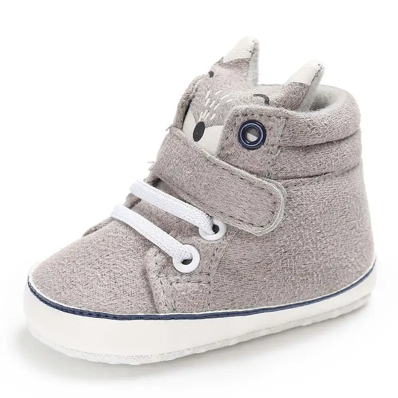 Детская обувь; сезон весна-осень-зима; От 0 до 1 года с лисой; обувь для мальчиков и девочек с мягкой подошвой - Цвет: G