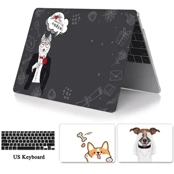 

Cute Dog Prints Laptop Sleeve Case for MacBook Air Pro Retina 11 12 13.3 15.4 inch with Touch Bar Protective PVC Cover A1989