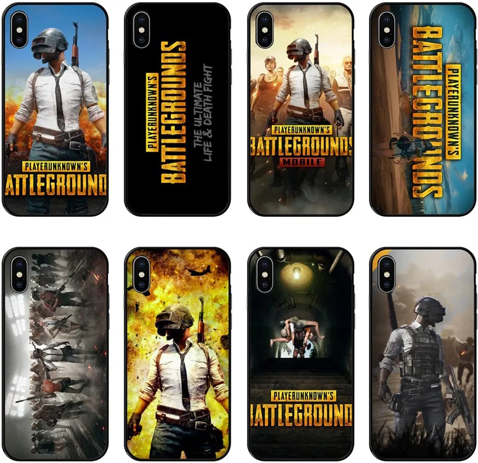 

Top Third person shooting games PUBG Case For iPhone X XS MAX XR 5 5S SE 6 6SPlus 7 8Plus7 8 Soft TPU Phone Case Cover
