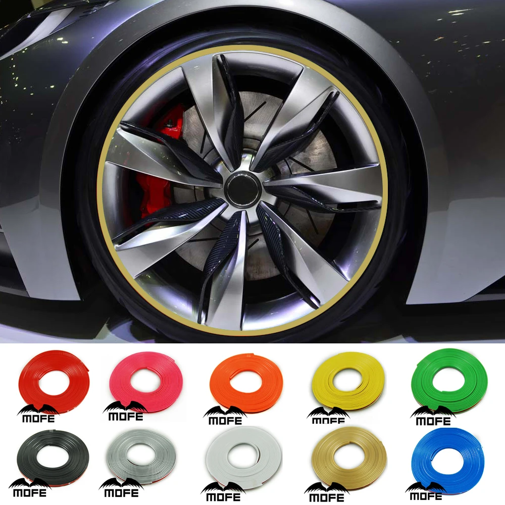 

MOFE Universal Car Alloy Wheel Rim Protection For 4 Wheel Rim Gold
