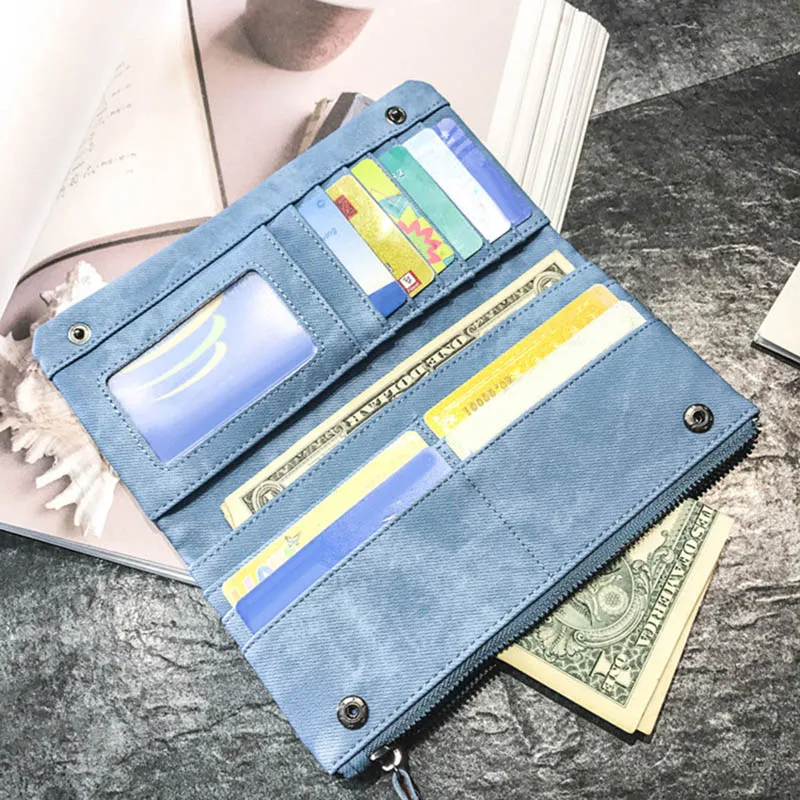 Coofit народная Стиль вышивка мода кошелек кожаный Длинный кошелек на молнии для монет держатель для карт из мягкой кожи телефон карты