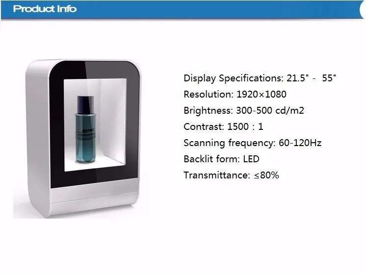 TFT HD HDMI lcd Прозрачная витрина ЖК-дисплей Мини ПК+ Сенсорная Функция опционально