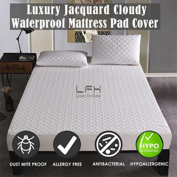 

Hypoallergenic Super Soft Waterproof Mattress Protector Stretch up to18" Waterproof Soft Jacquard Knit Fabric Mattress Protector