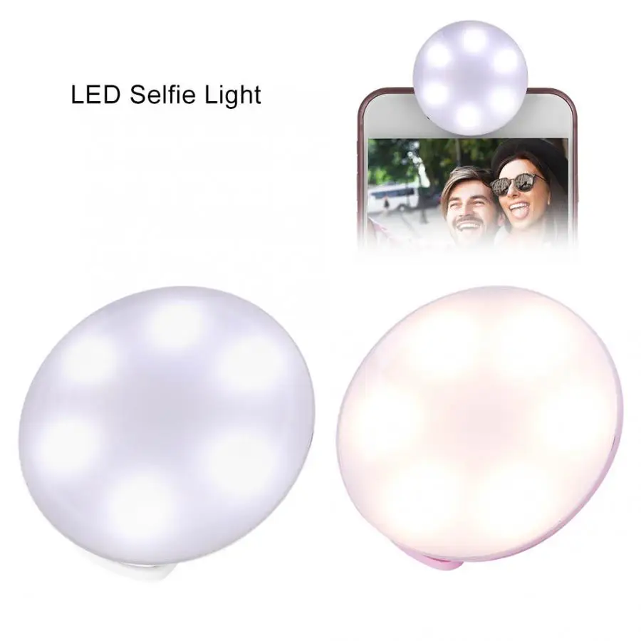 

Mini Portable USB Rechargeable Selfie Ring Flash Led Fill Light Lamp Camera Video Spotlight Clip on LED Selfie Lights for iPhone